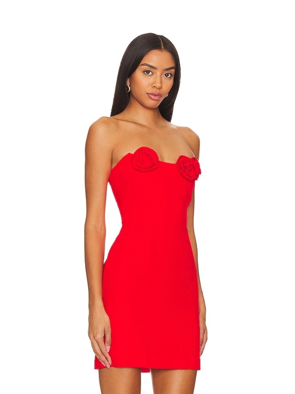 Amanda Uprichard x Revolve Sabine Mini Dress in Crimson - Picture 3 of 5